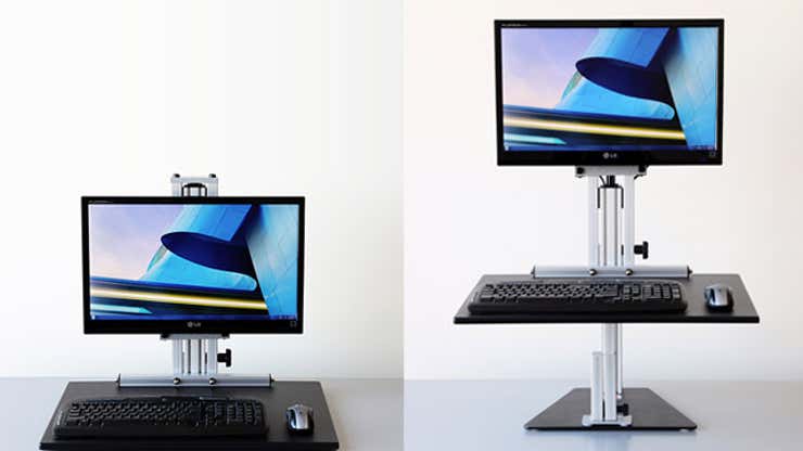 TRANSFORM ANY DESK INTO AN AFFORDABLE, FLEXIBLE STANDING DESK